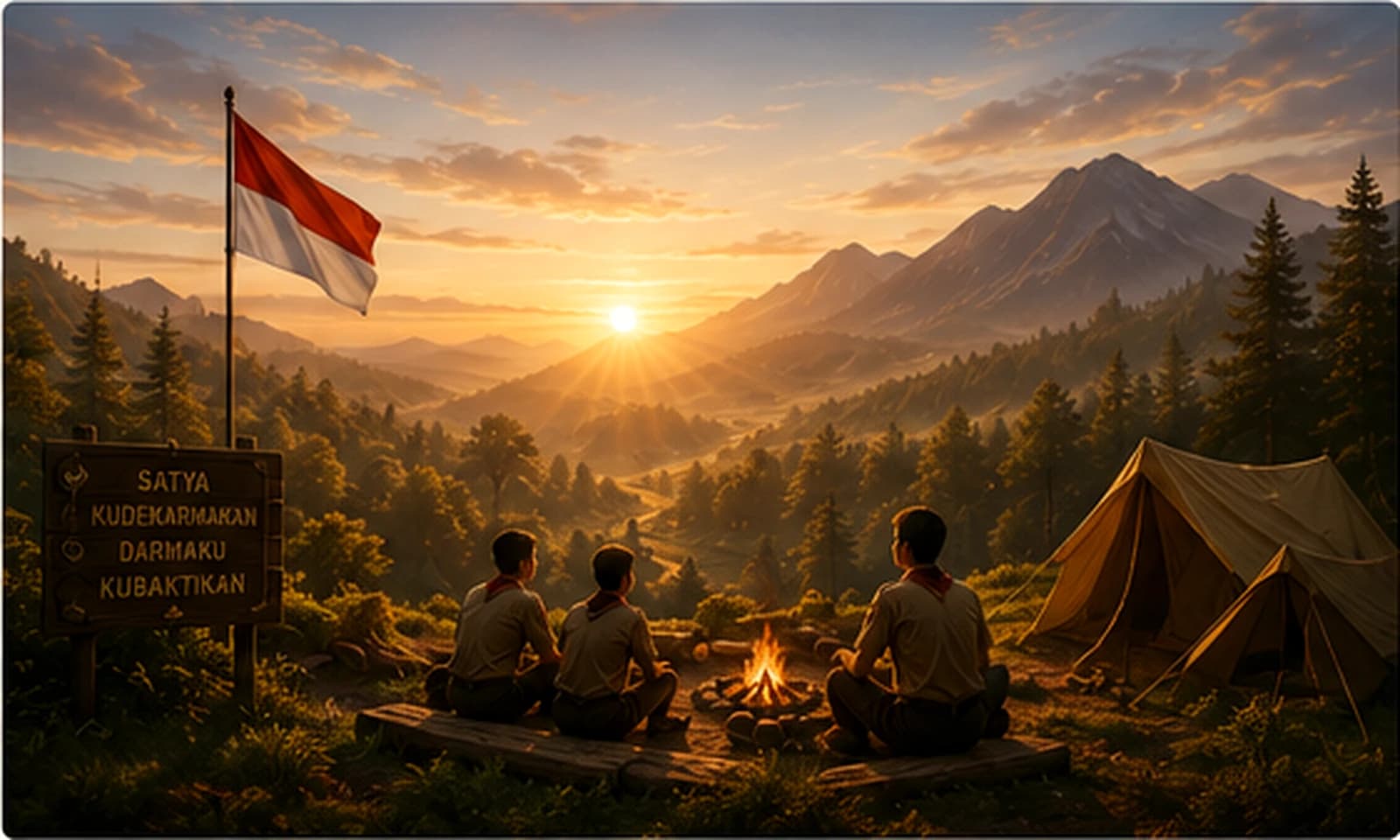 Suasana kemah Pramuka